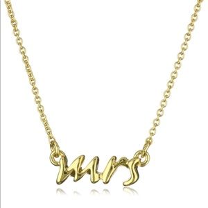 NEW Kate Spade Gold “Mrs” Necklace